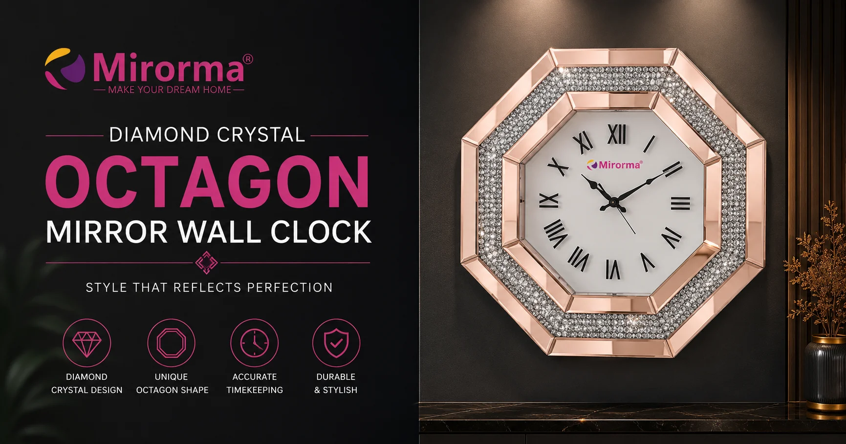 Large Wall Clock for Modern and Stylish Home Décor